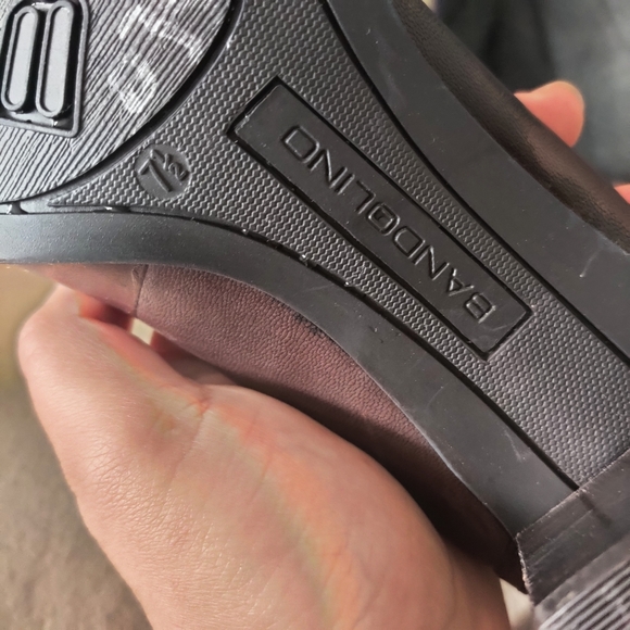 🧸SOLD🧸 VINTAGE 90s Brown Chunky Loafer Heels - Picture 7 of 9